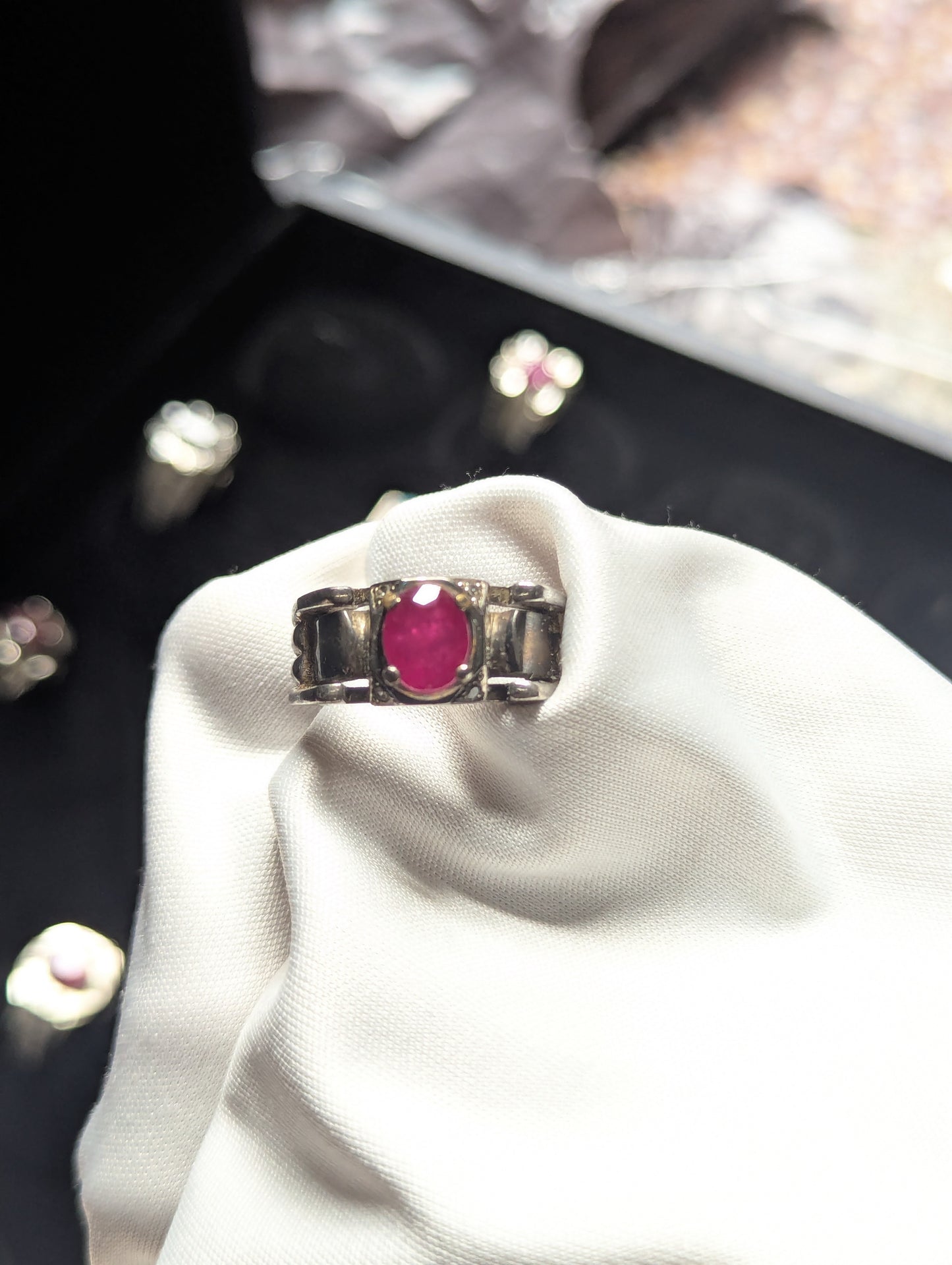 handmade ruby men jewelry ring