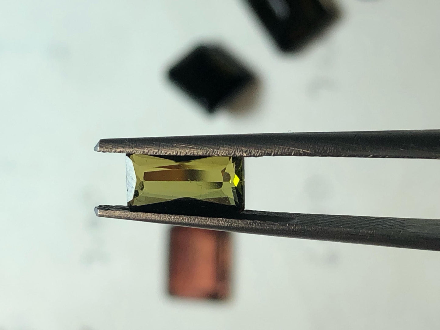 1.285 Carat Yellow-Green Tourmaline | Emerald Cut Natural Gemstone