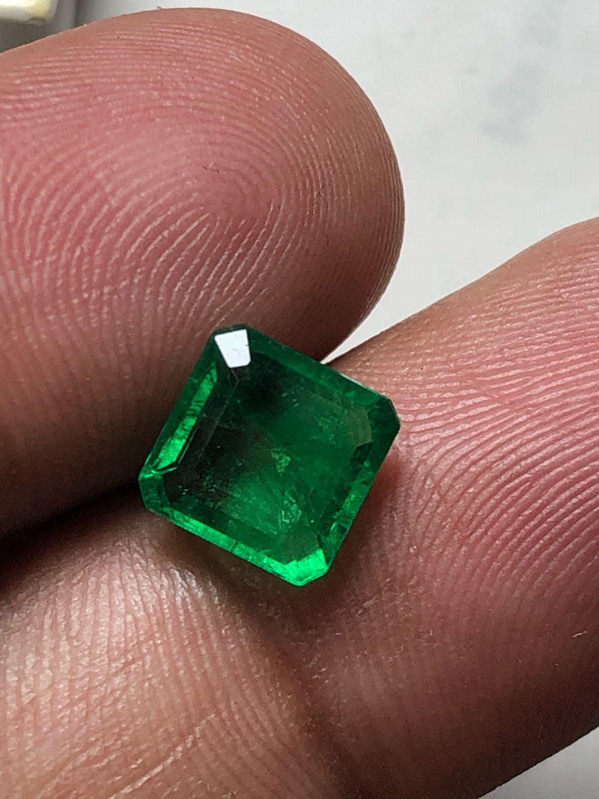 1.50 Carat Panjshir Emerald – Vivid Green Natural Faceted Square Cut Loose Gemstone | Afghan Emerald