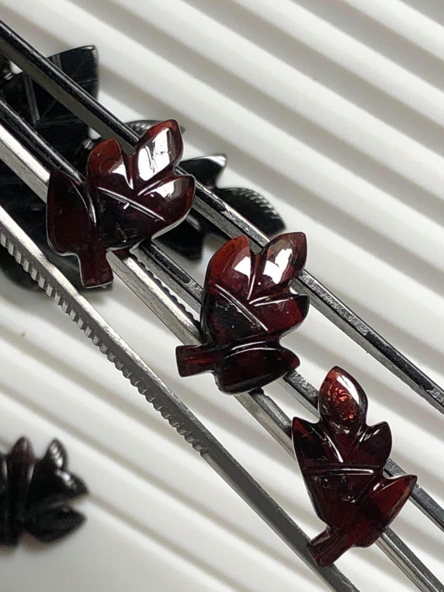 19.92 Carat Hand-Carved Red Tourmaline Leaves | Natural Tourmaline Gemstone | Pendant Cabochon