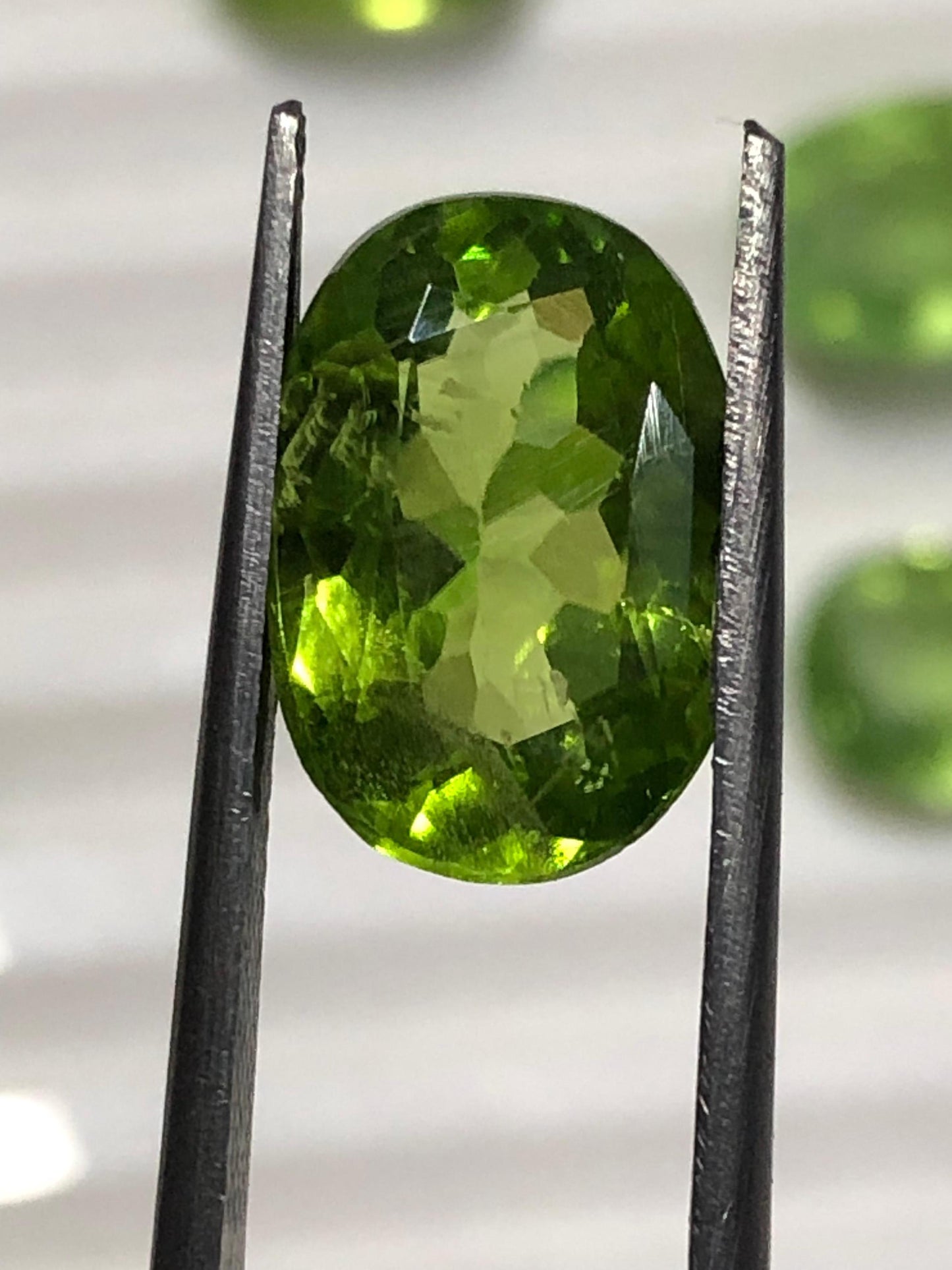 5.840 Carat Peridot Gemstone | Faceted Oval Loose Stone