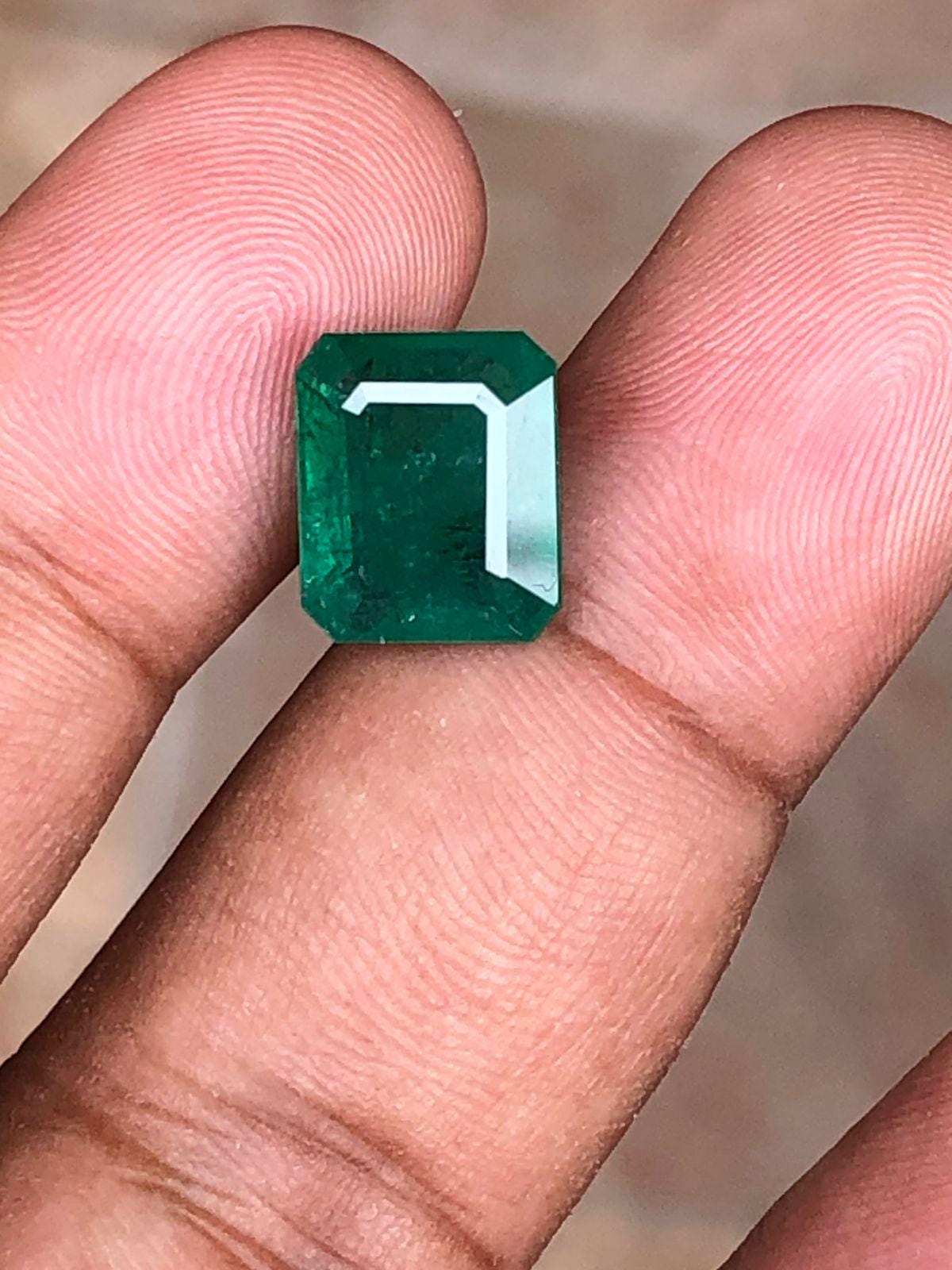 6.405 Carat Emerald | Natural Green Emerald Cut Gemstone