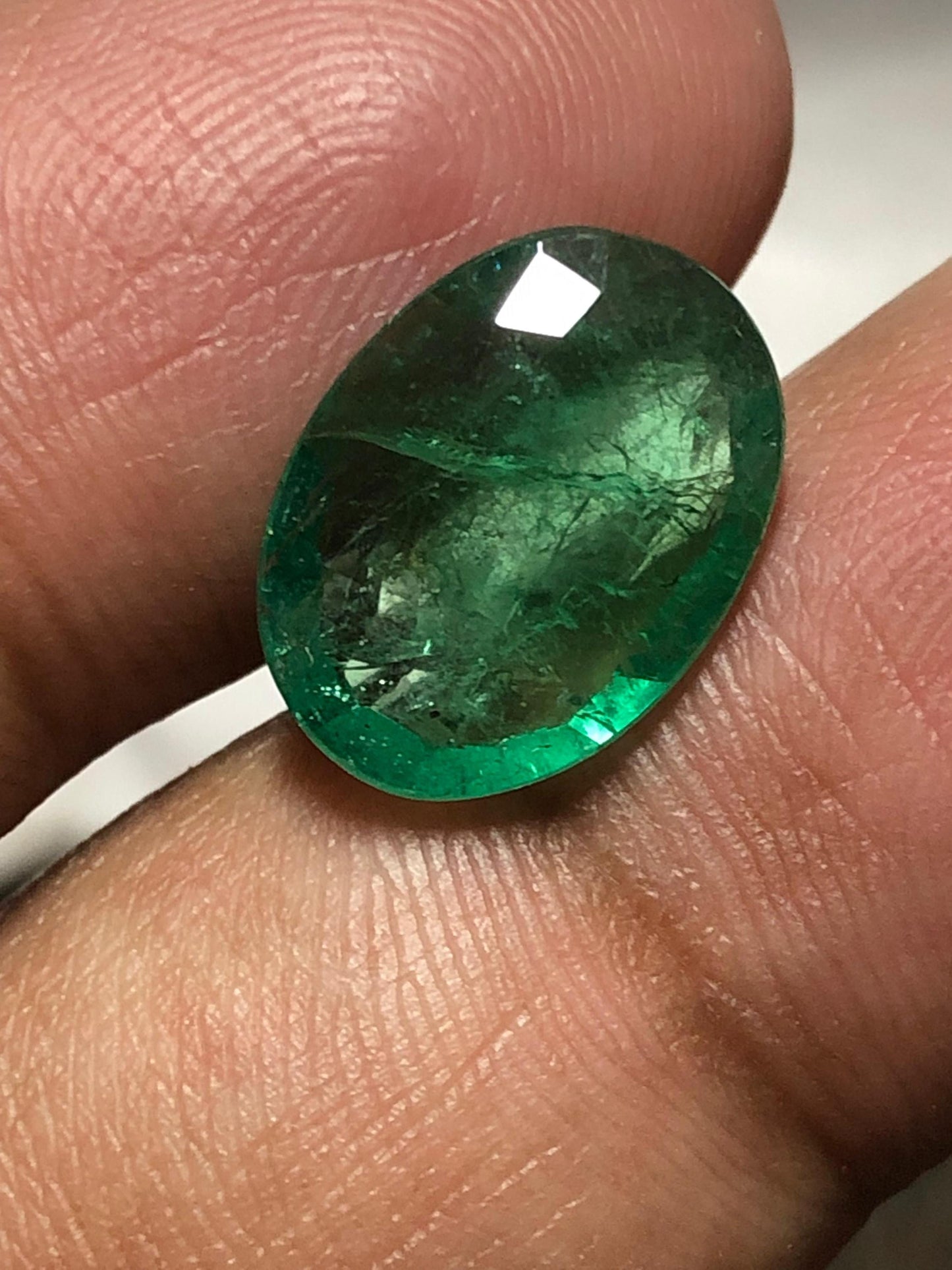 Natural Zambian Emerald 3.635 Carat | Oval Cut Green Emerald | Loose Gemstone | Untreated Zambian Emerald for Ring or Pendant
