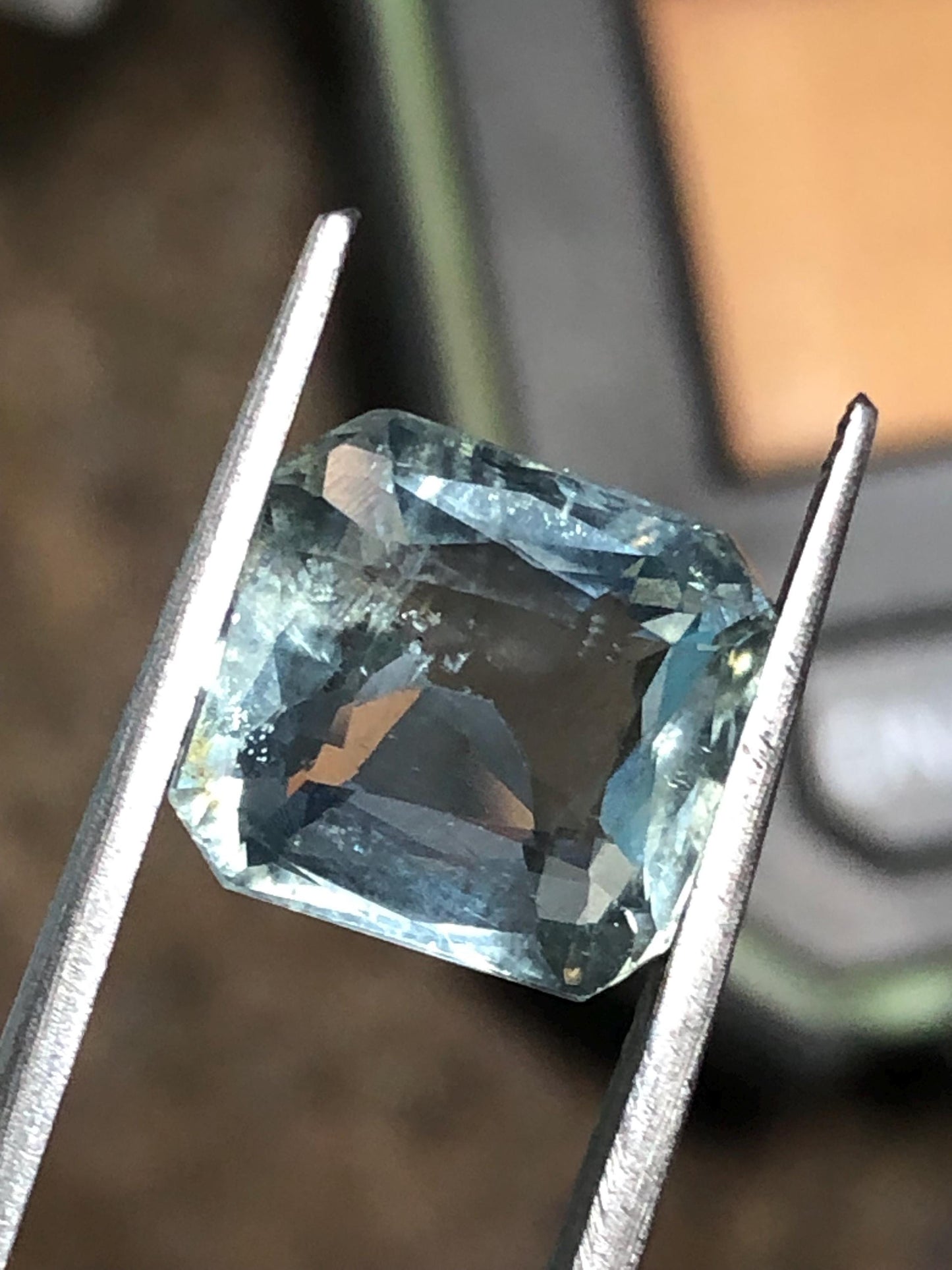 Natural Aquamarine 5.22 Ct | Square Emerald Cut | Light Blue Loose Gemstone for Fine Jewelry