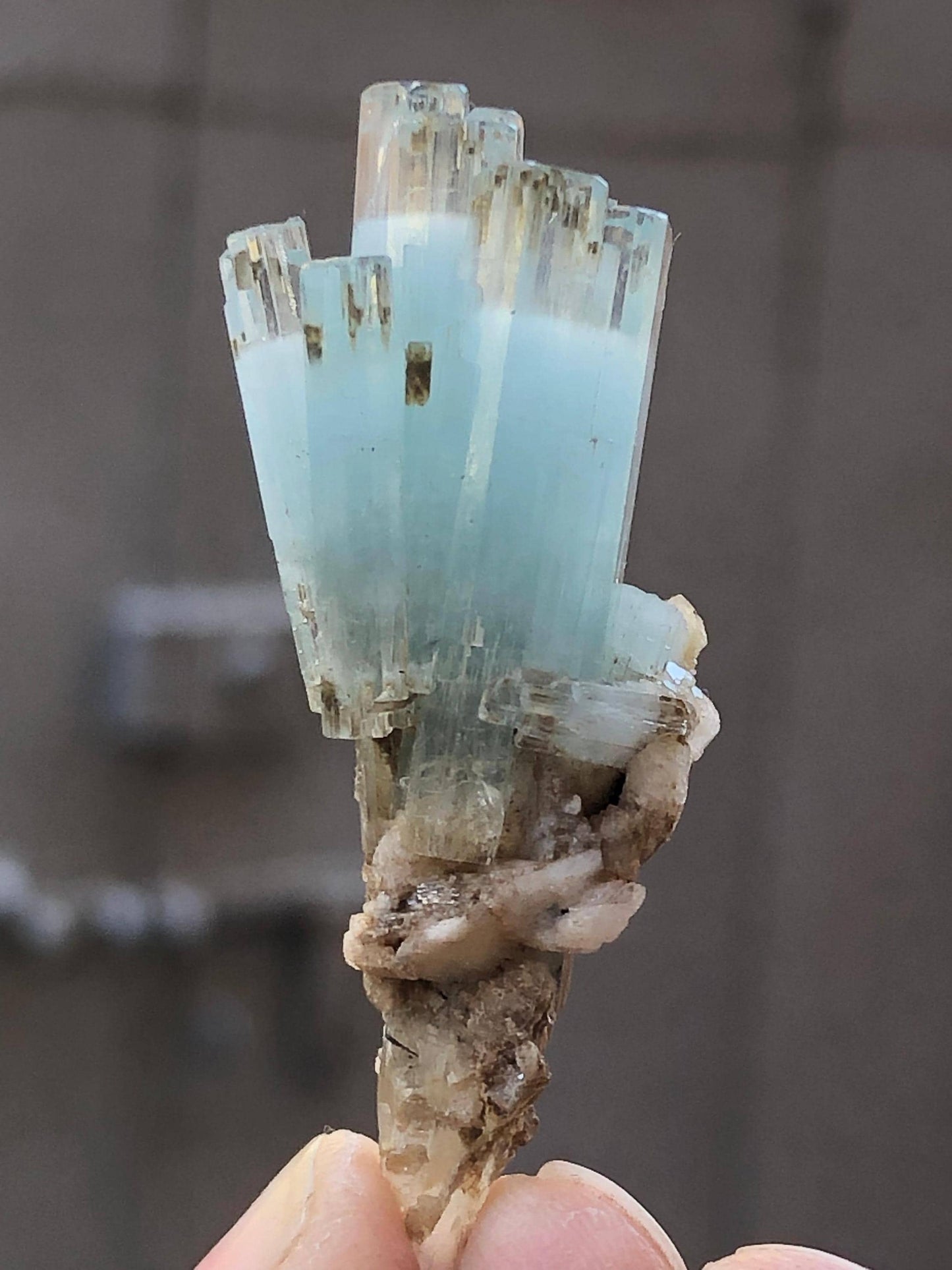 Natural Aquamarine Crystal Specimen 10.045g | Blue Beryl Mineral Cluster 48.3mm | Raw Aquamarine from Pakistan | Collector Gem Stone
