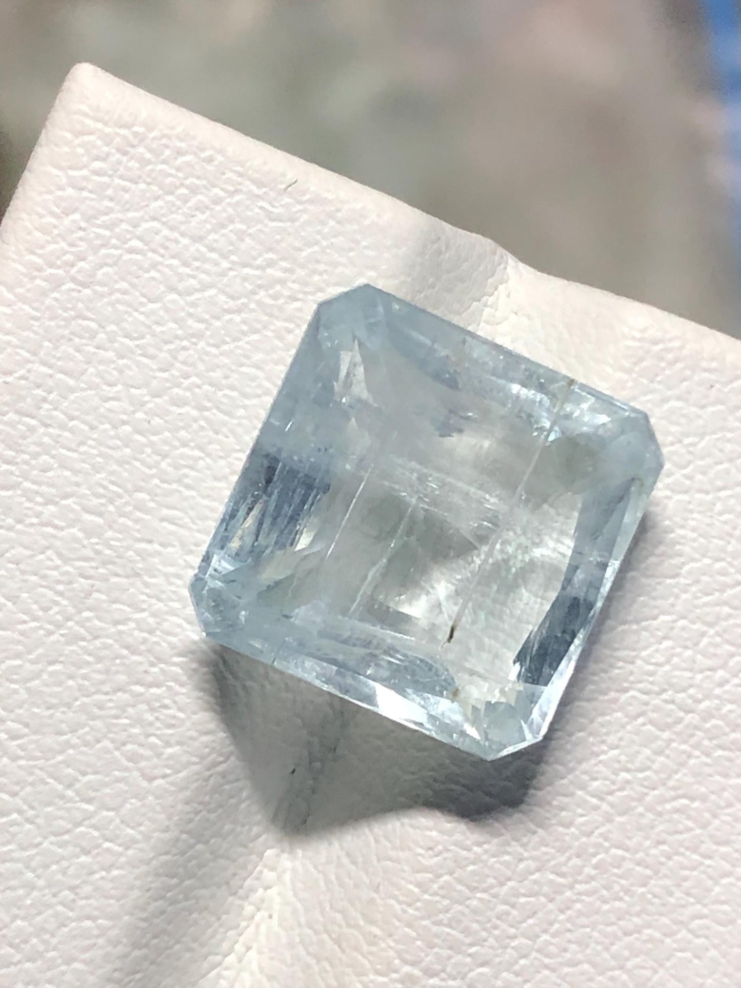 Natural Aquamarine 6.44 Ct | Square Cut | Pakistan Mine | Light Blue Loose Gemstone for Jewelry