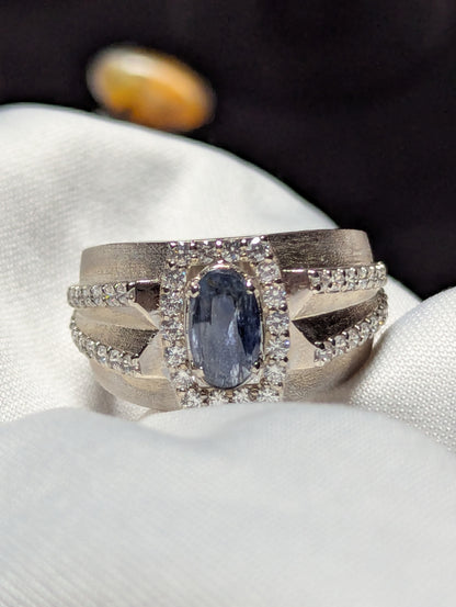 Men’s Sapphire Ring 925 Silver – Luxury Sterling Jewelry