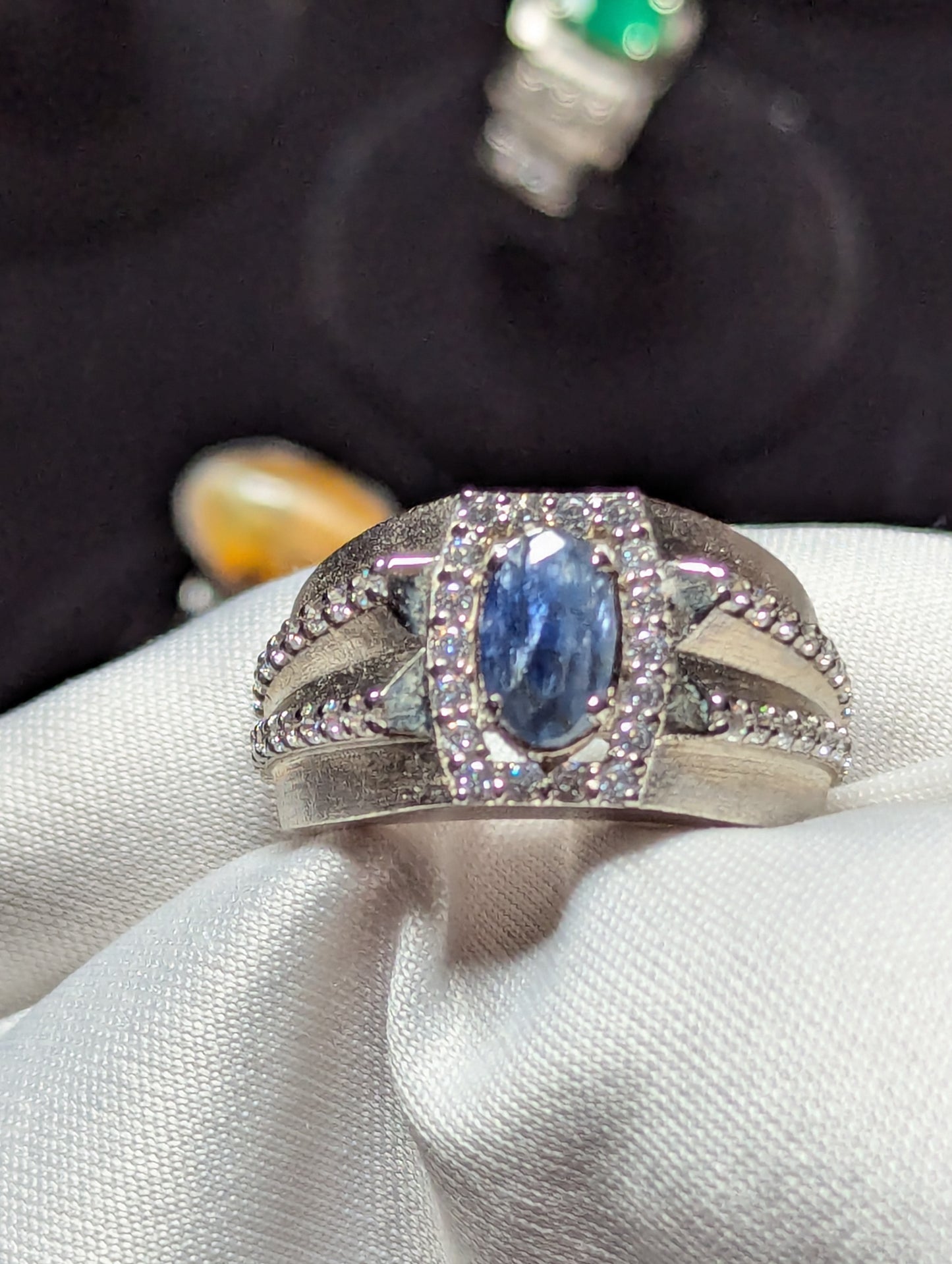 Men’s Sapphire Ring 925 Silver – Luxury Sterling Jewelry