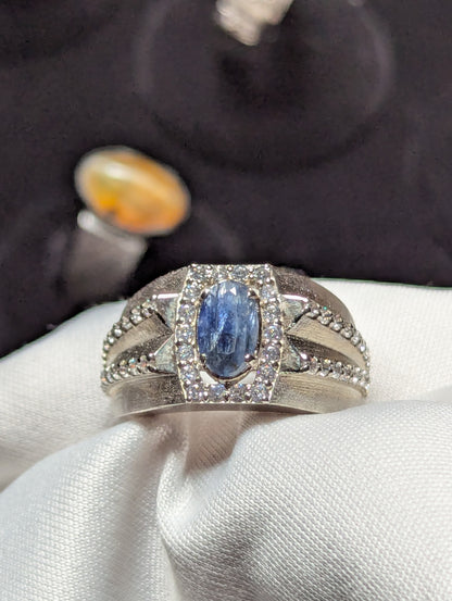 Men’s Sapphire Ring 925 Silver – Luxury Sterling Jewelry