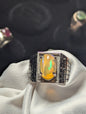Men’s Natural Opal Ring 925 Sterling Silver | Luxury Gemstone Jewelry