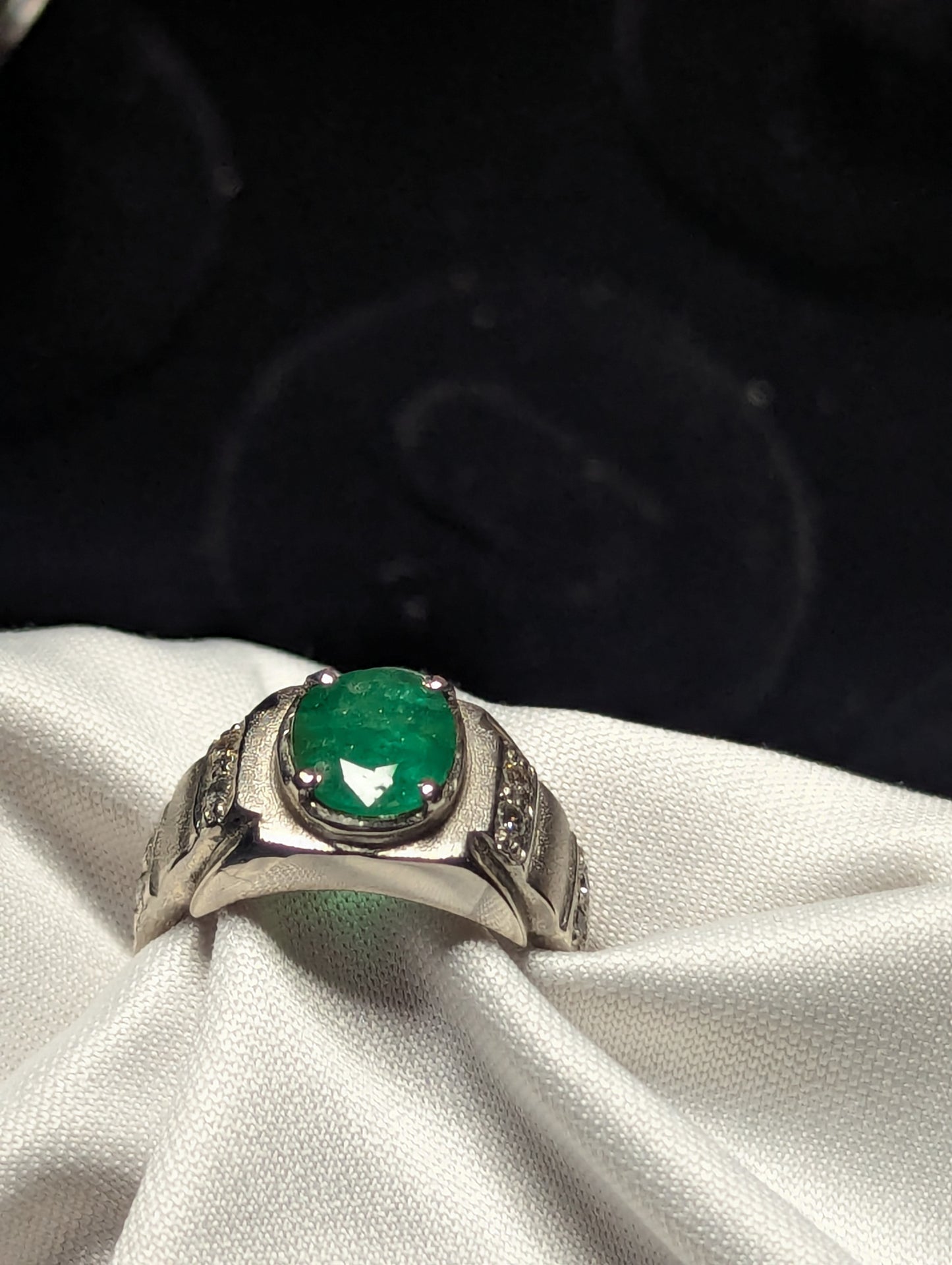 Men’s Emerald Ring 925 Silver – Luxury Statement Jewelry