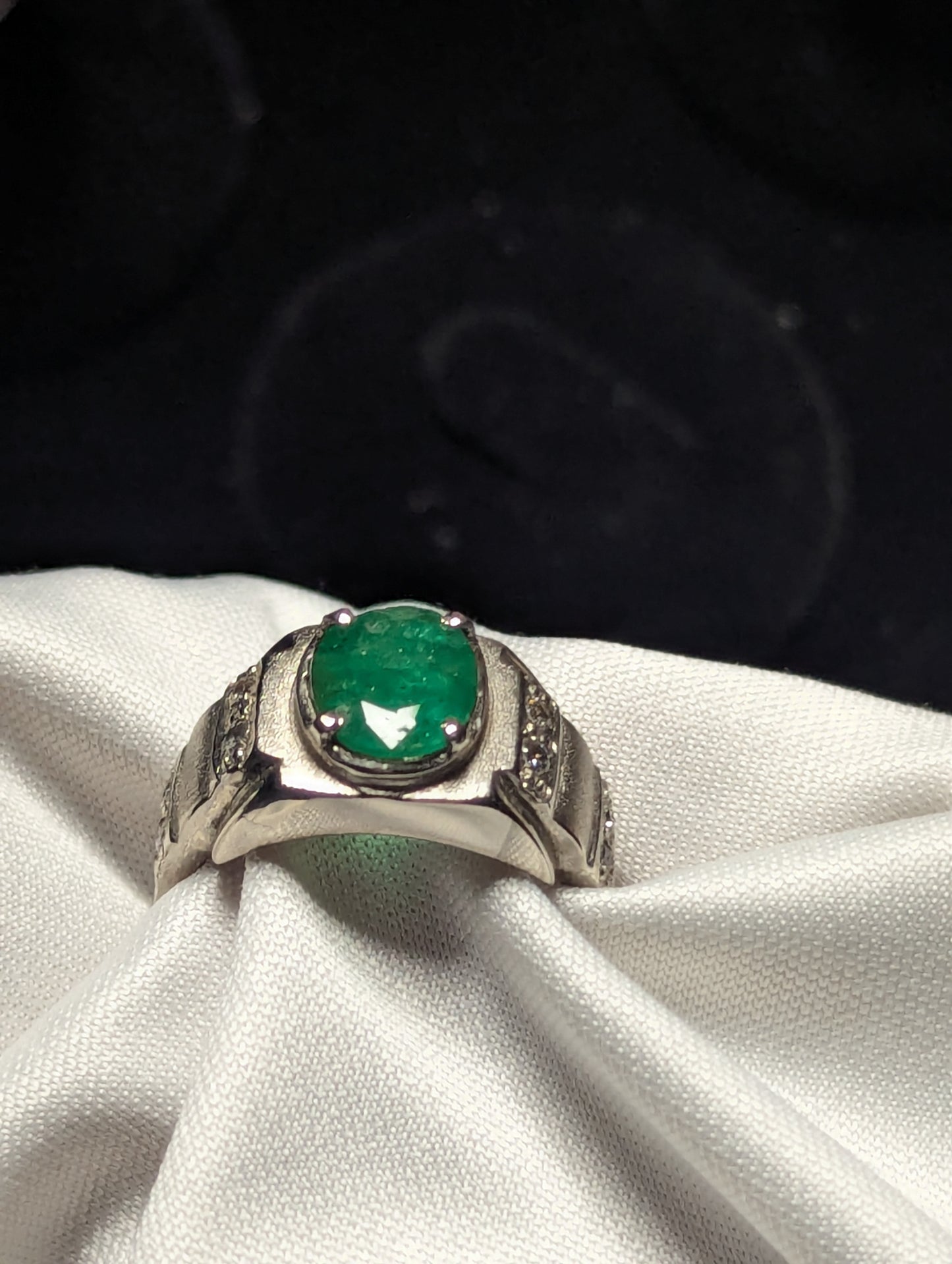 Men’s Emerald Ring 925 Silver – Luxury Statement Jewelry