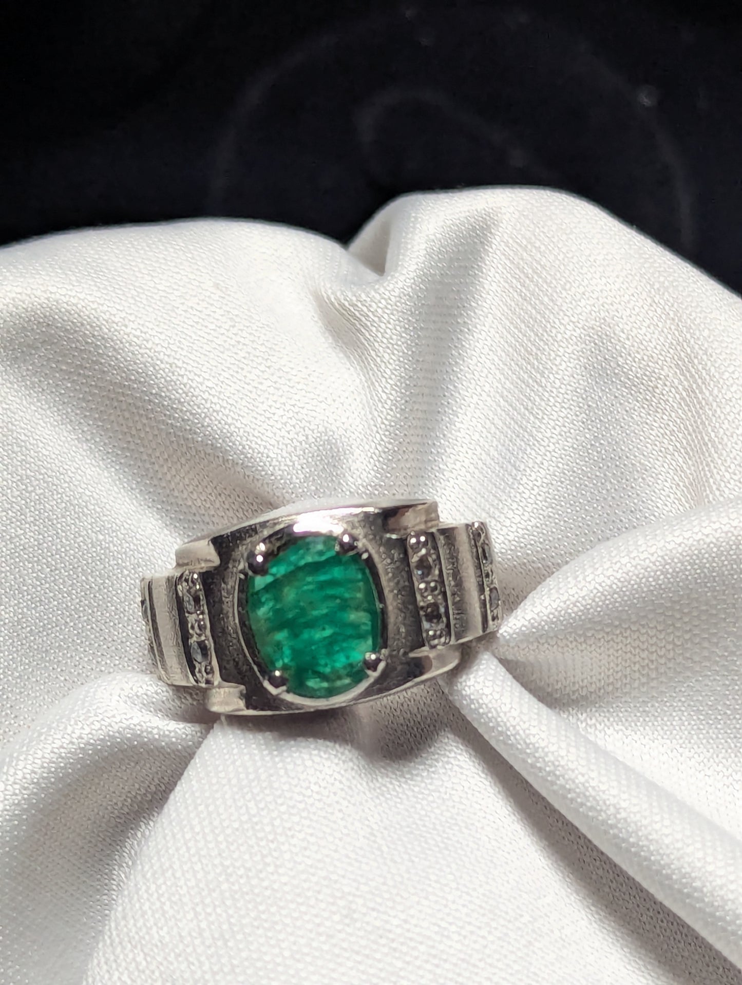 Men’s Emerald Ring 925 Silver – Luxury Statement Jewelry