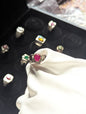 natural ruby men ring 925 sterling silver