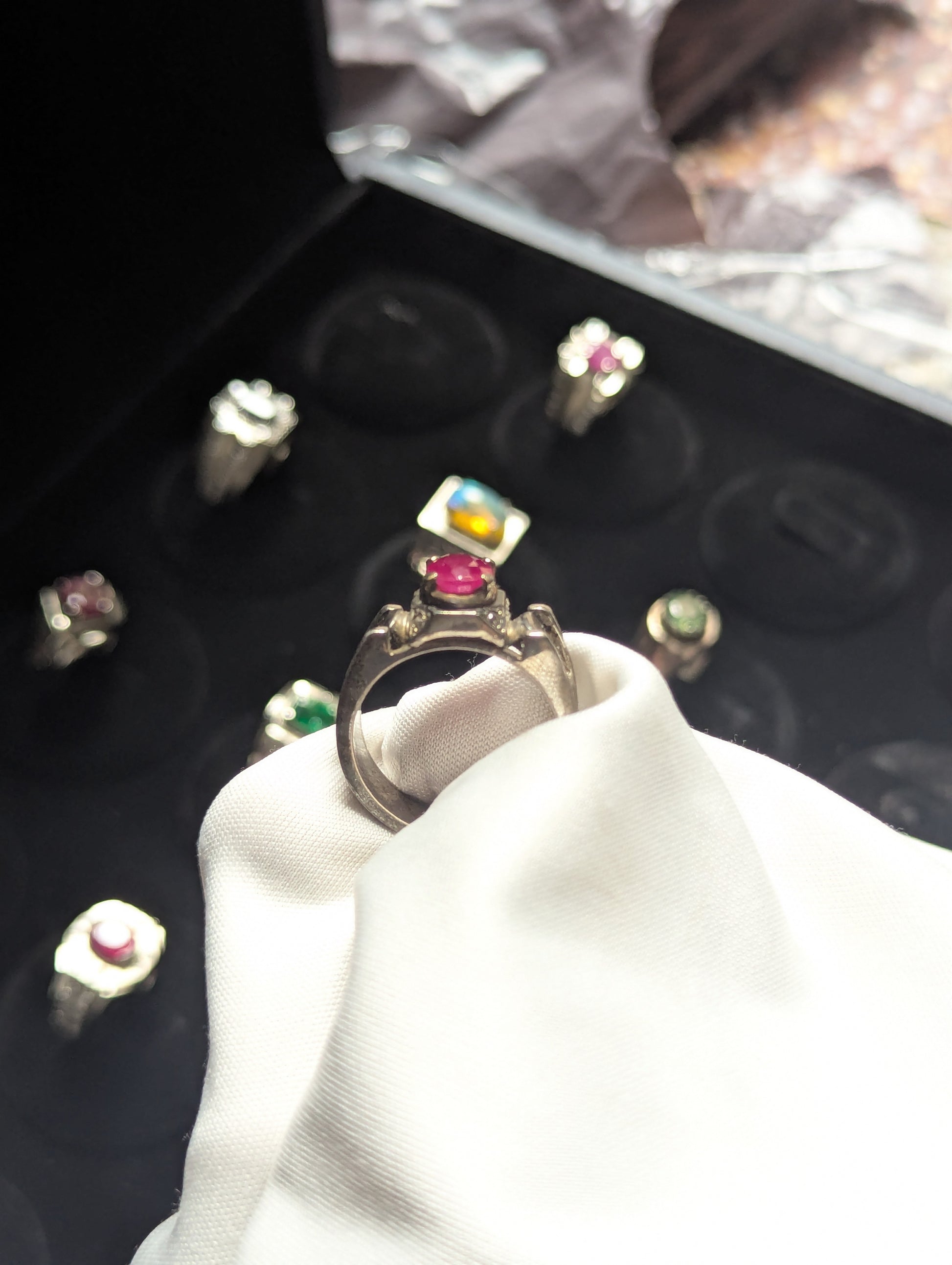 genuine ruby gemstone men ring