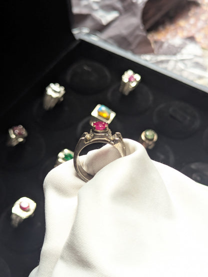 genuine ruby gemstone men ring
