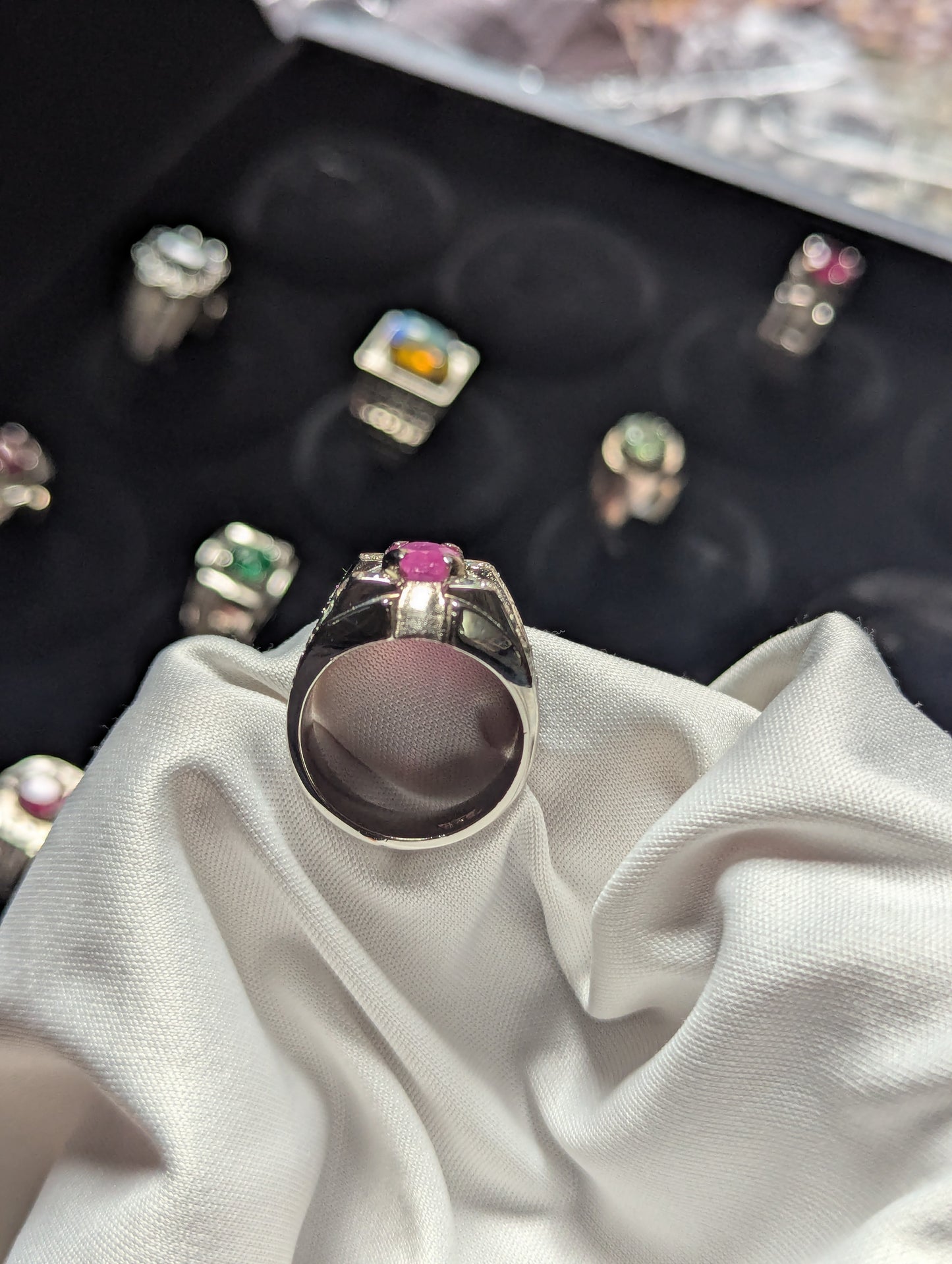 Men’s Natural Ruby Ring 925 Sterling Silver