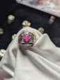 Men’s Natural Ruby Ring 925 Sterling Silver