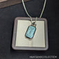 Aquamarine Sterling Silver Necklace: Crystal Pendant