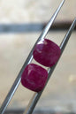 3.705 Carats two Mozambique Ruby, Genuine Deep Red Ruby for Engagement Rings or Fine Jewelry