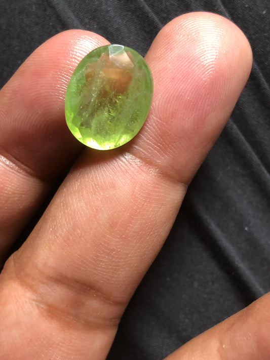 8.43 Carat Natural Peridot Gemstone – Certified Loose Oval Cut Peridot