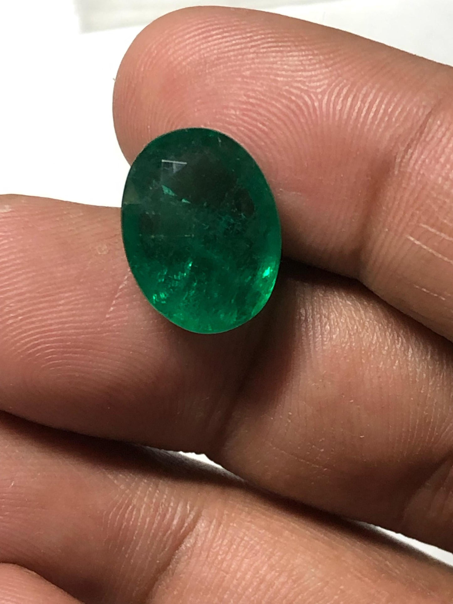 7.55 carat Emerald | Oval Cut Loose Emerald Gemstone
