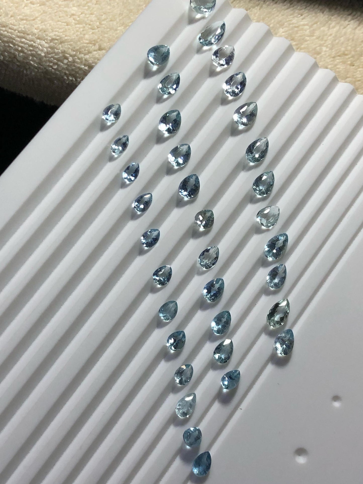 Natural Pear Cut Aquamarine Lot 27.60 Carats – Blue Loose Gemstones