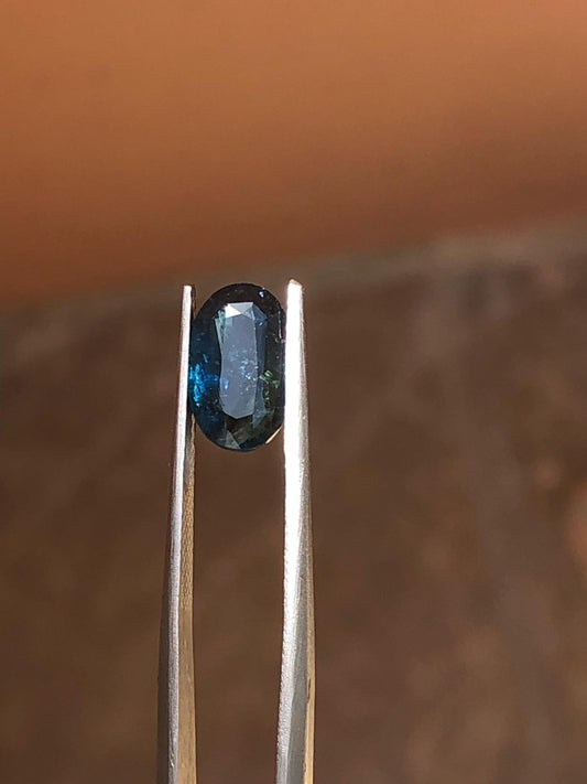 2.74 Carat Natural Blue-Green Tourmaline | Oval Cut Loose Gemstone