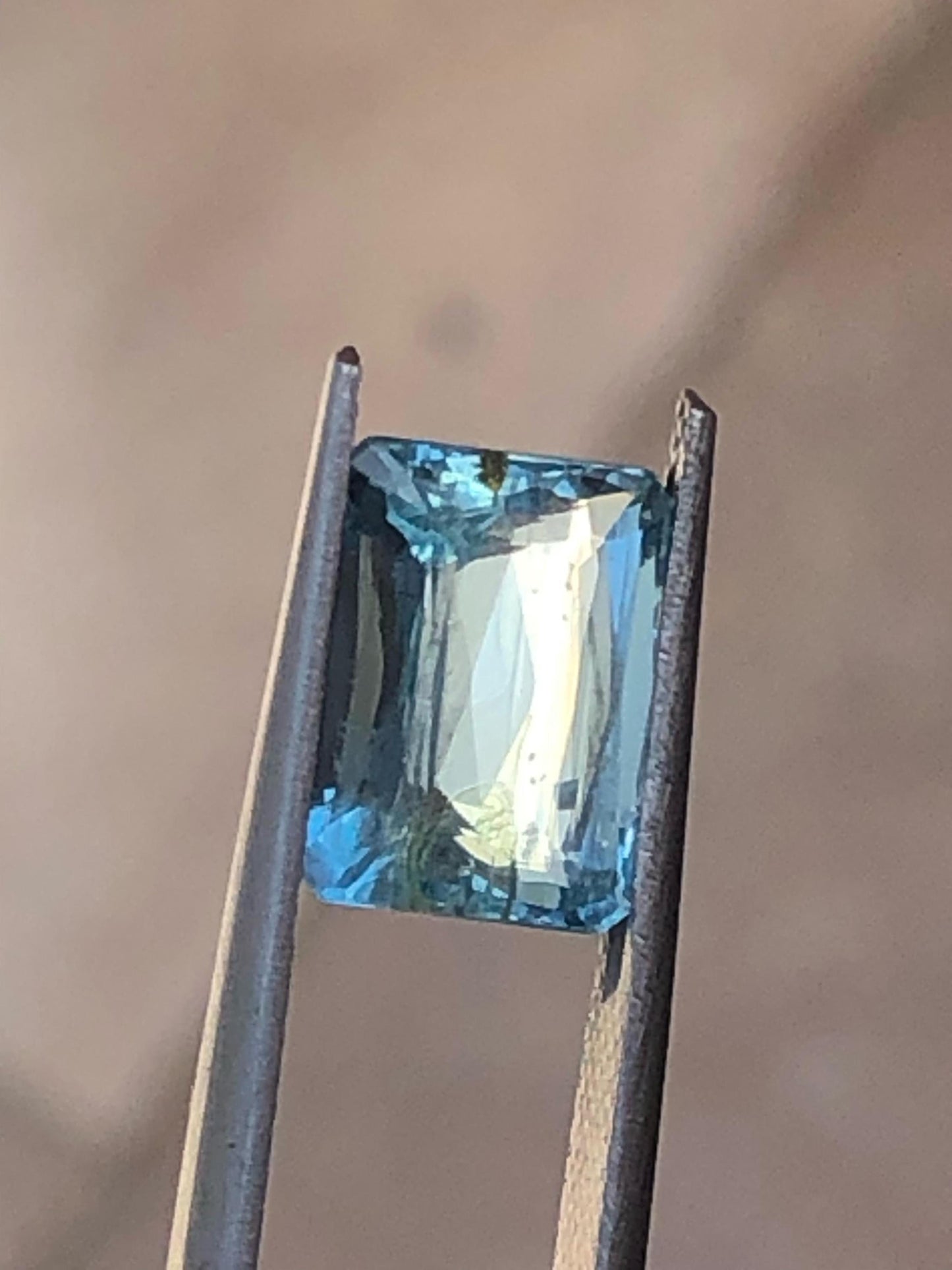 Natural Aquamarine Gemstone | 4.26 Carat Radiant Cut Sky Blue Aquamarine