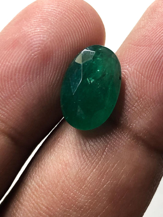 4.93 Carat Oval Cut Zambian Emerald | Loose Gemstone