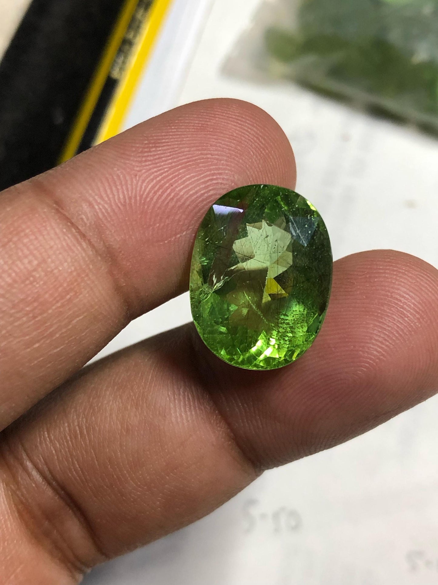 Natural 14.79 Carat Peridot Gemstone – Faceted Oval Cut | Vibrant Green Loose Gem