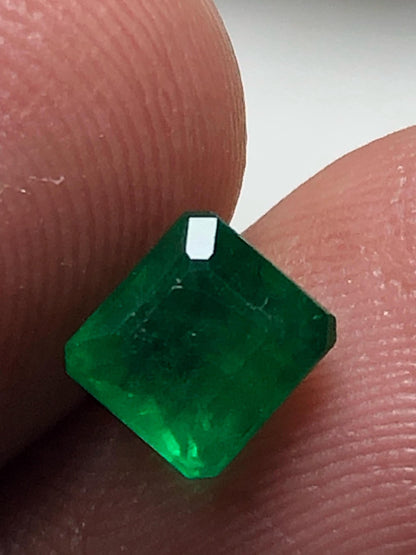 1.095 Carat Natural Panjshir Emerald | Square Cut Green Gemstone | Loose Emerald for Jewelry | Afghan Emerald | May Birthstone | Collectors