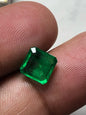 1.50 Carat Panjshir Emerald – Vivid Green Natural Faceted Square Cut Loose Gemstone | Afghan Emerald