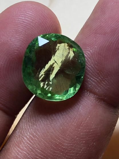 Natural 9.40 Carat Suppat Valley Peridot | Green Cushion Cut Loose Gemstone