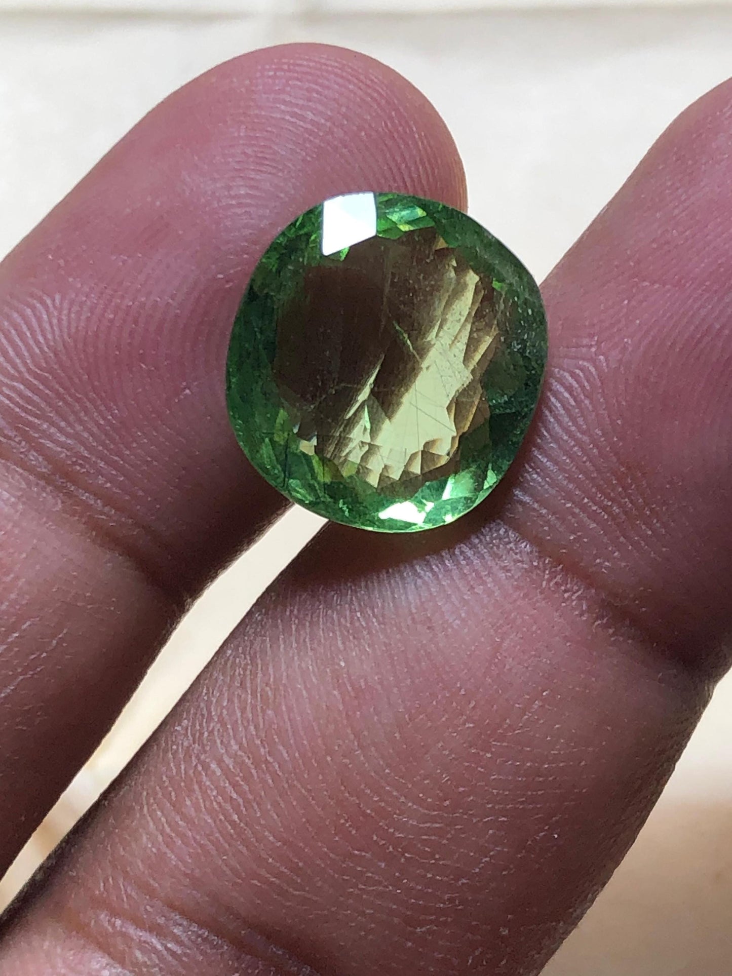 Natural 9.40 Carat Suppat Valley Peridot | Green Cushion Cut Loose Gemstone