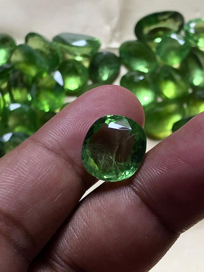 Natural 9.40 Carat Suppat Valley Peridot | Green Cushion Cut Loose Gemstone