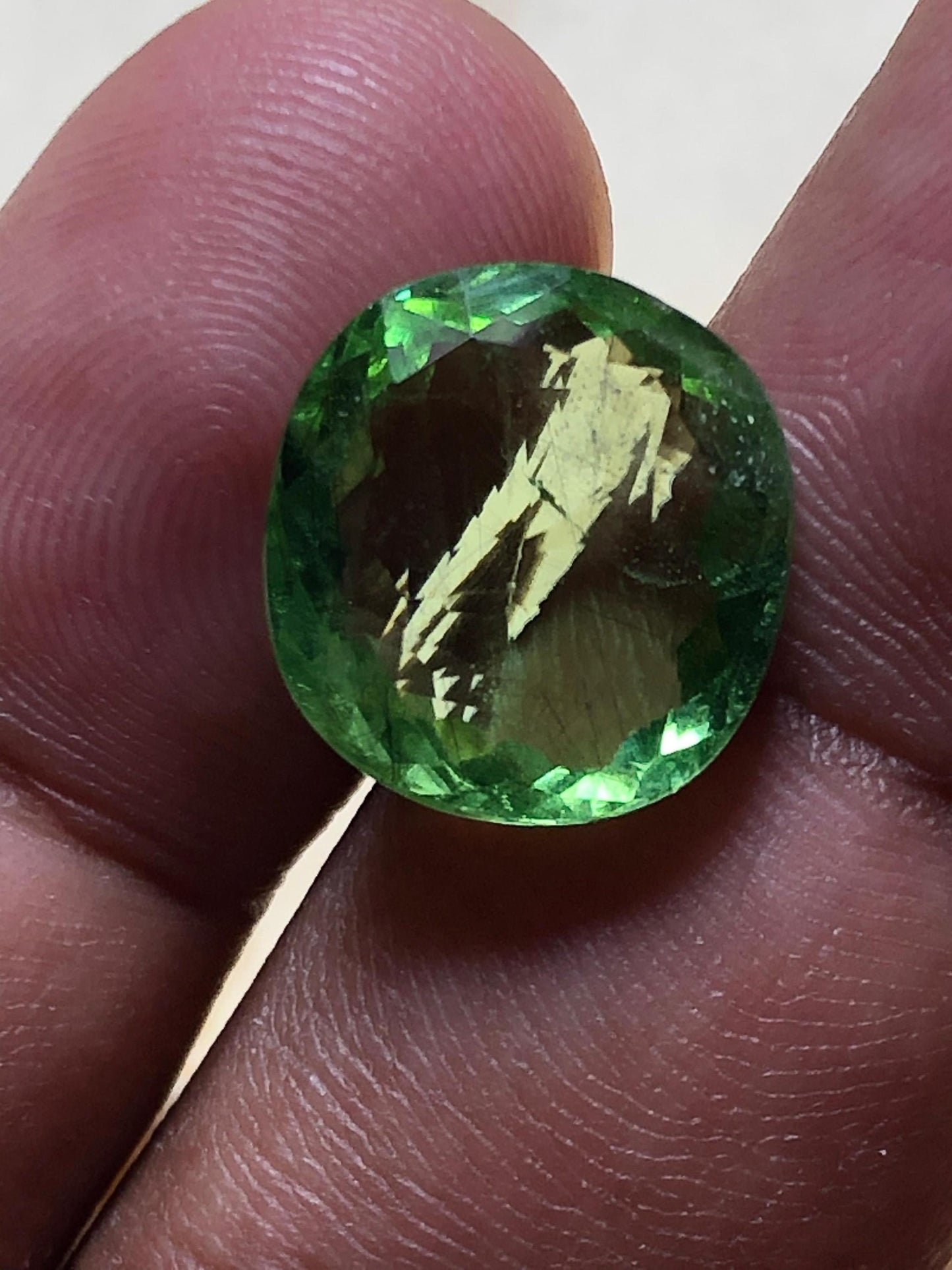 Natural 9.40 Carat Suppat Valley Peridot | Green Cushion Cut Loose Gemstone