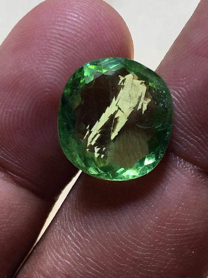 Natural 9.40 Carat Suppat Valley Peridot | Green Cushion Cut Loose Gemstone