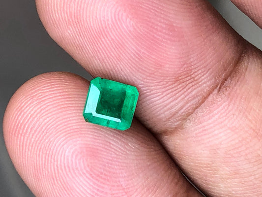 1.135 Ct Natural Panjshir Emerald | Radiant Cut Loose Emerald | Afghanistan Origin