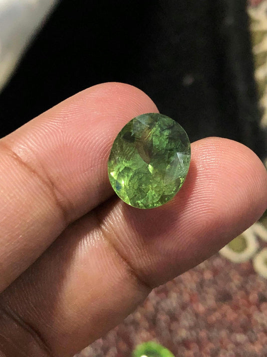 10.485 Carat Natural Rutile Peridot | Clean Green Gemstone | Supat Valley Peridot