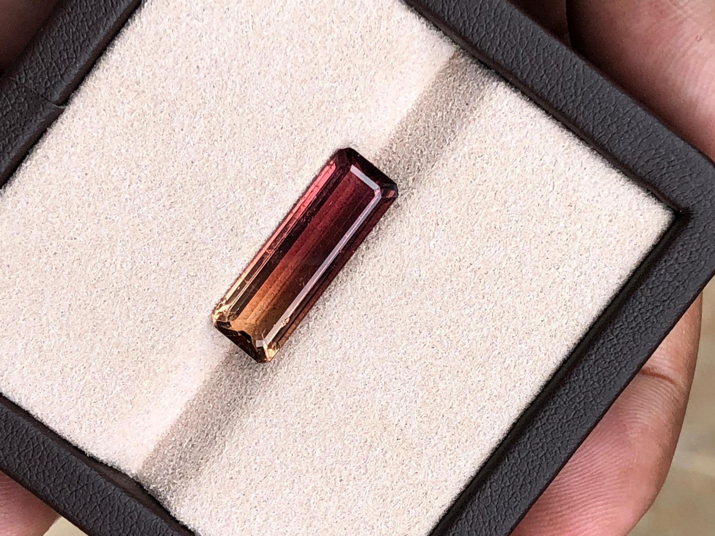 Faceted Brown and Gold Bicolor Tourmaline 7.215 Carat | Loose Two-Tone Gemstone | Natural Tourmaline