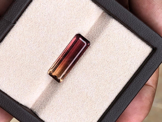 Faceted Brown and Gold Bicolor Tourmaline 7.215 Carat | Loose Two-Tone Gemstone | Natural Tourmaline