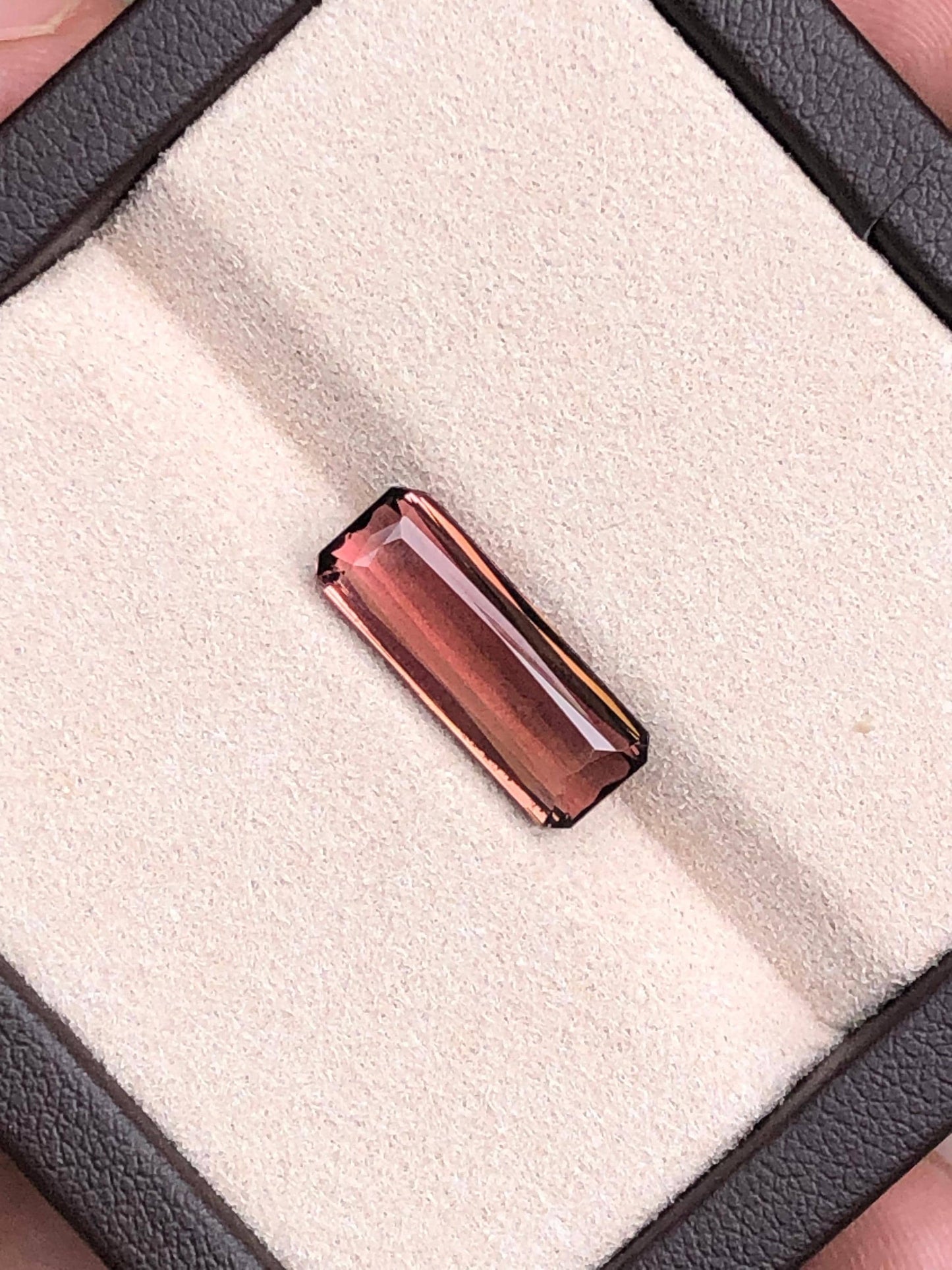 Faceted Pink Brown Tourmaline 6.085 Carat | Loose Bicolor Gemstone for Jewelry | Two-Tone Tourmaline