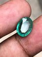 3.110 Carat Natural Emerald Oval Loose Green Gemstone for Fine Jewelry | Zambian Origin