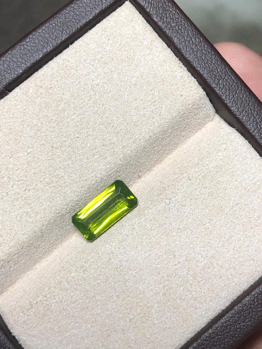 Light Green Tourmaline 2.730 Carat | Faceted Verdelite Loose Gemstone | Emerald Cut Stone