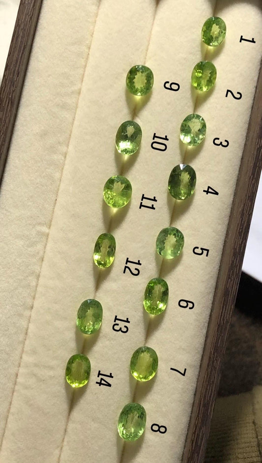 Oval Peridot Stone – Polished Green Gem for Rings, Pendants, or Wire Wrapping