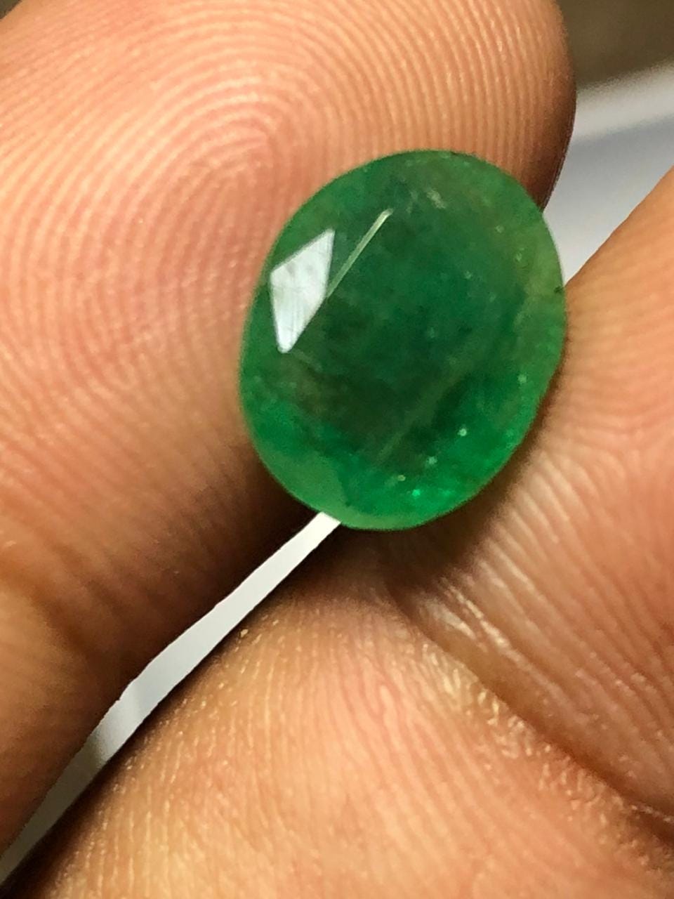 3.30 ct Natural Zambian Emerald – Loose Gemstone – Oval Cut – Green Emerald for Jewelry Making