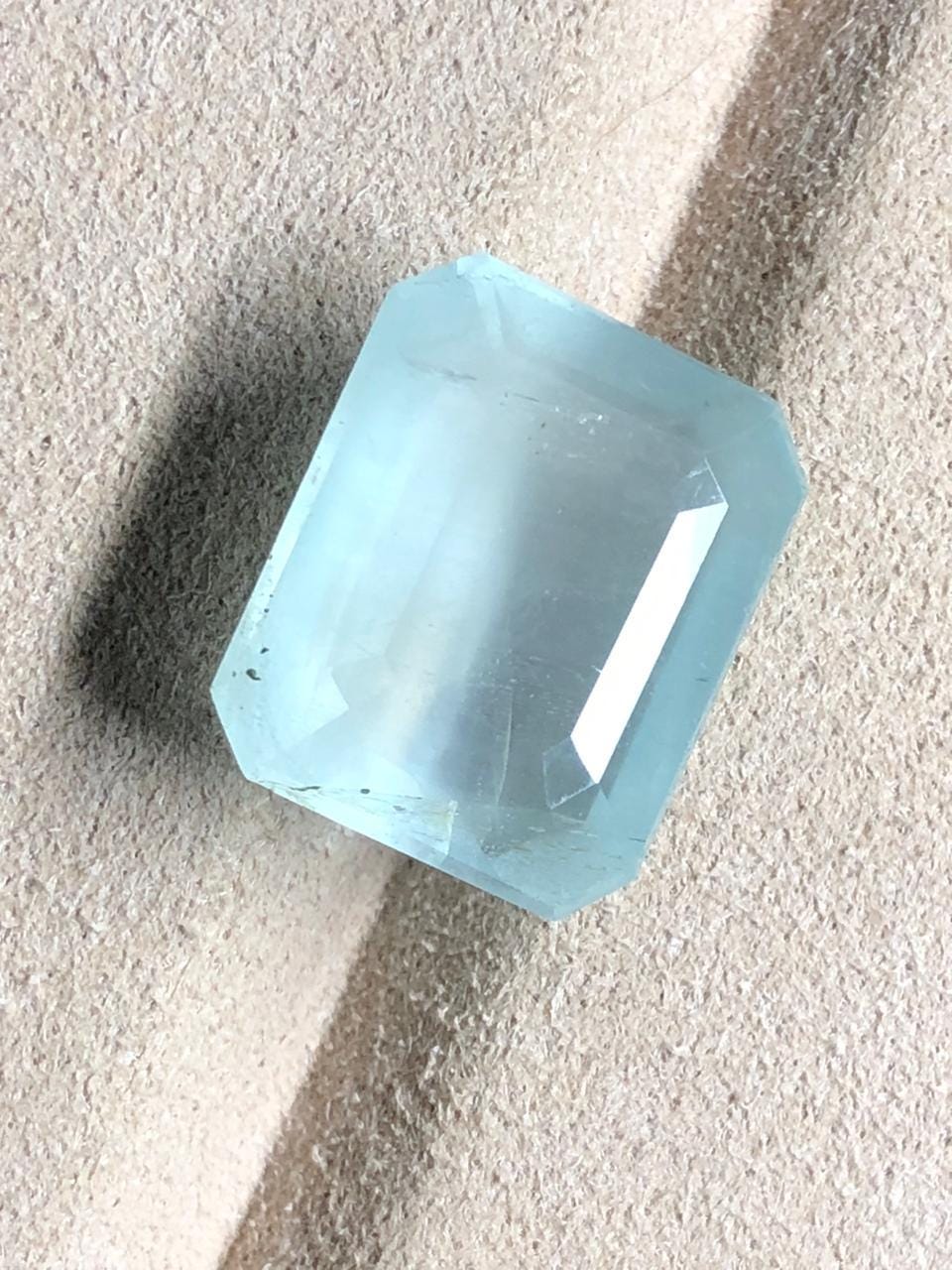 Milky Aquamarine Gemstone | 16.90 Carat Octagon, March Birthstone