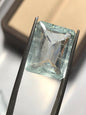Natural Aquamarine 9.695 Carat | Sky Blue Emerald Cut Loose Gemstone | March Birthstone Jewelry Stone