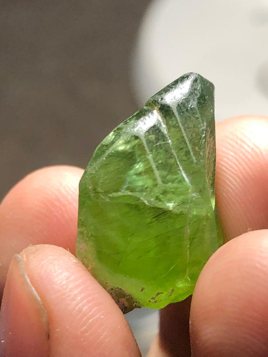 Natural Peridot Crystal 37.11 Ct | Raw Green Peridot Gemstone